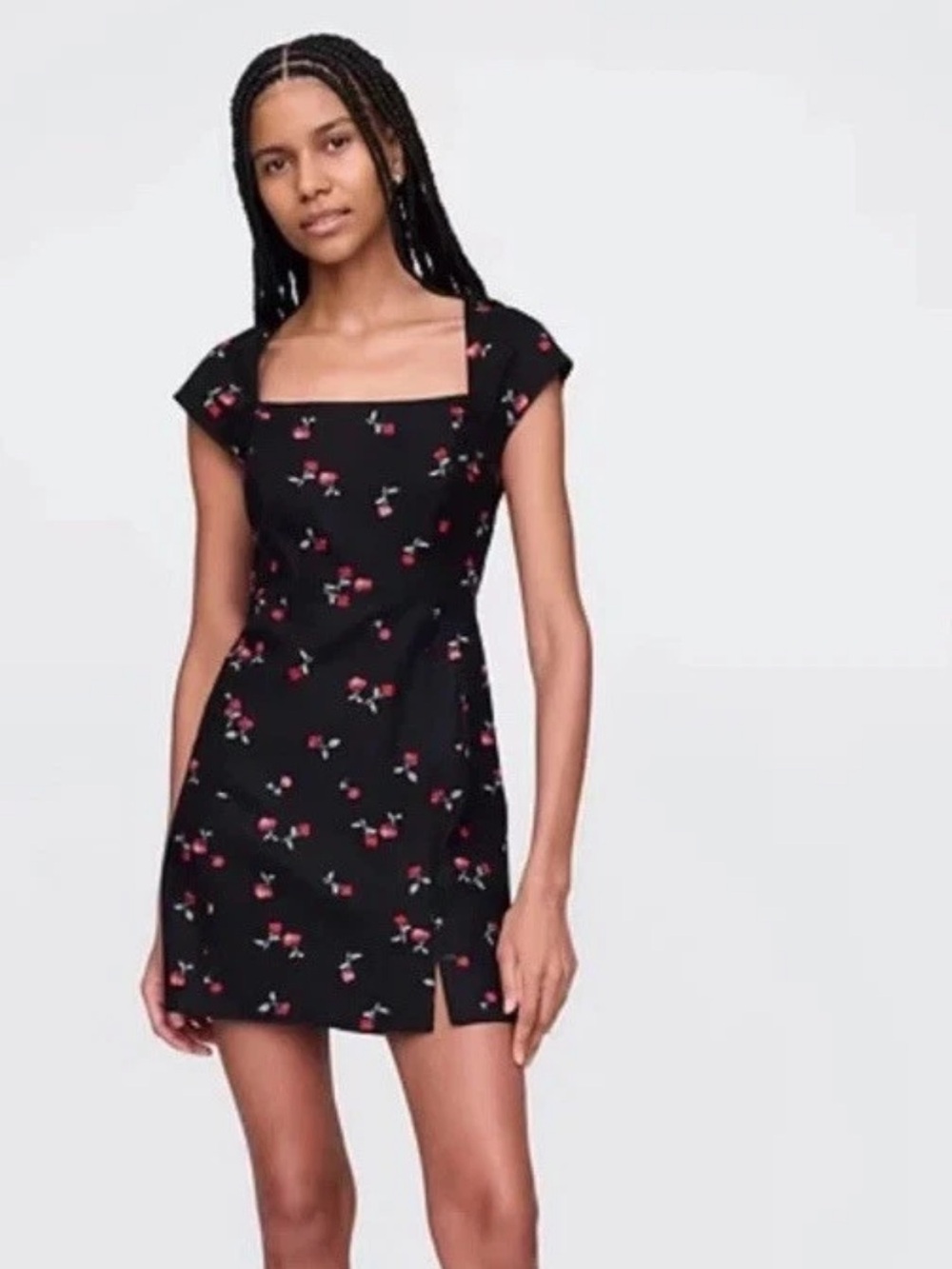 Gap Linen Blend Cherry Mini Dress Size XL